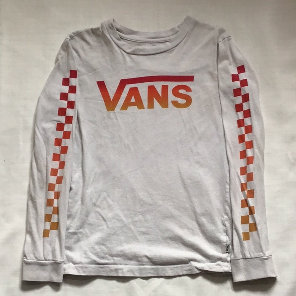 Multi-colored long sleeve Vans tee (XS)